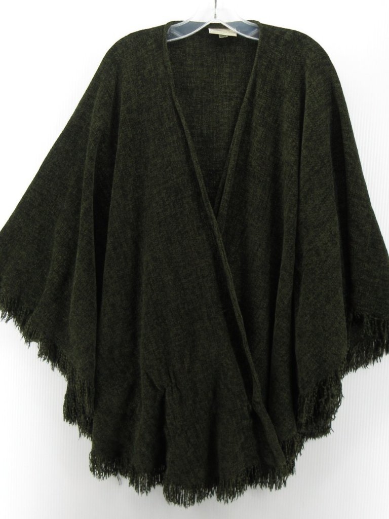 Weave Of The Irish Sweater Os Chenille Poncho Cape Cardigan Wrap